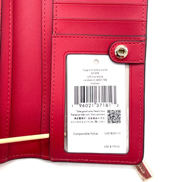 Kate Spade Madison Large Slim Bifold Wallet - Picture 7 of 7